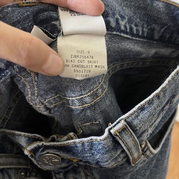 Vintage Calvin Klein Bias cut A line denim midi skirt size 30 - Picture 6 of 7